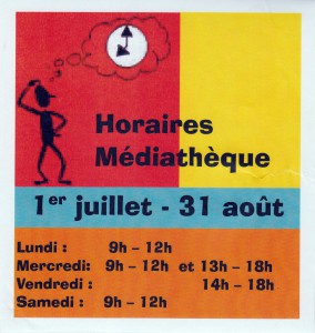 horaires mediatheque